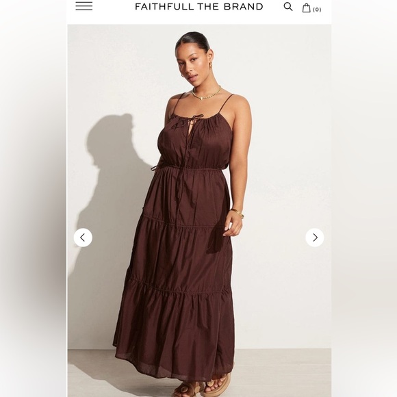 Faithfull the Brand Dresses & Skirts - Faithful The Brand, Henri Maxi Dress in Truffle - Like new, this season.